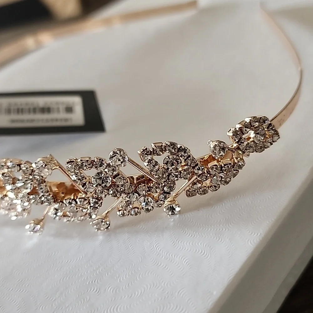Occasion Rose Gold Headband With Crystals New With Tags